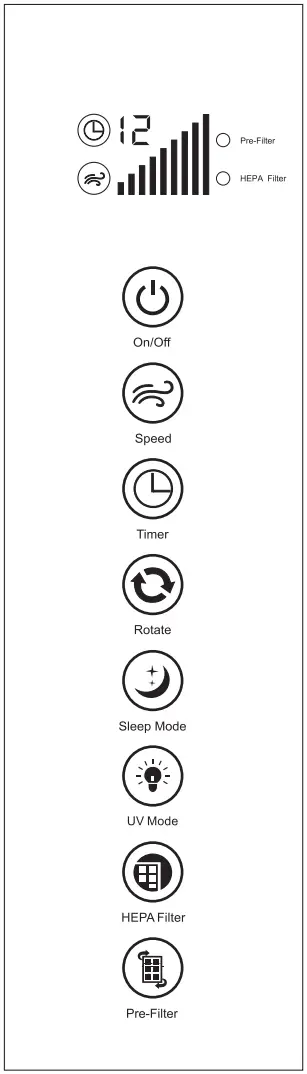Hunter HPF500 ExtremeAir Bladeless Air Purifier Tower Fan - Operating