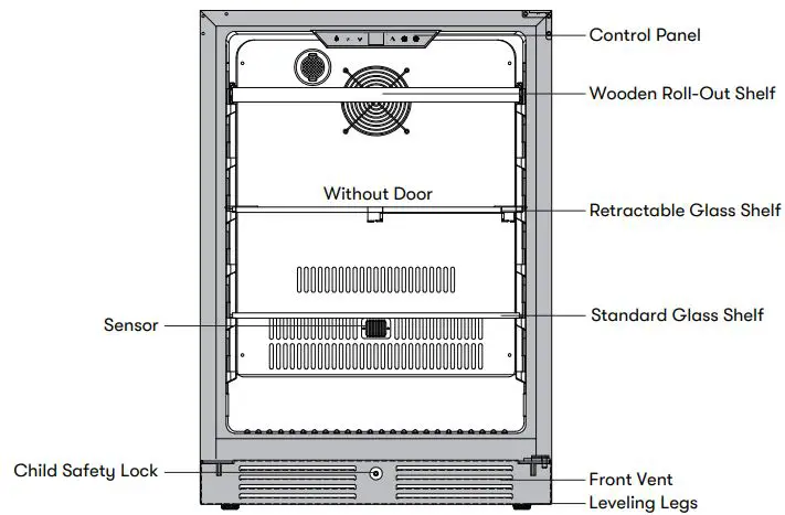 ZEPHYR-PRB24C01CPG-Presrv-Single-Zone-Panel-Ready-Beverage-Cooler-fig 4