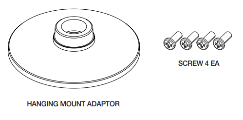 Hanwha-Techwin-SBP-167HM-Hanging-Mount-Adaptor-fig-1