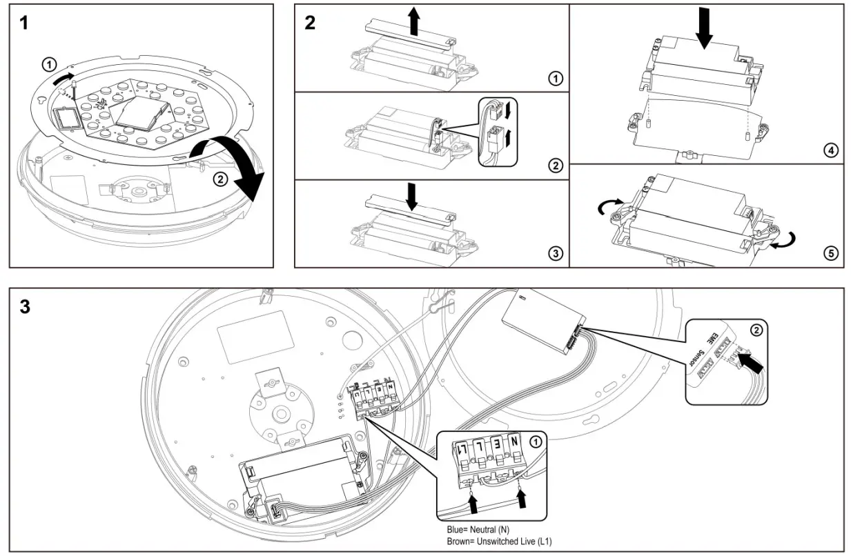 Kosnic POL15-SCT Polo Integrated LED Bulkhead with Emergency and Sensor Options - Fig3