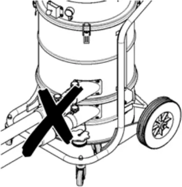 KARCHER IVM 4024-2 H - Selecting the suction connection 1