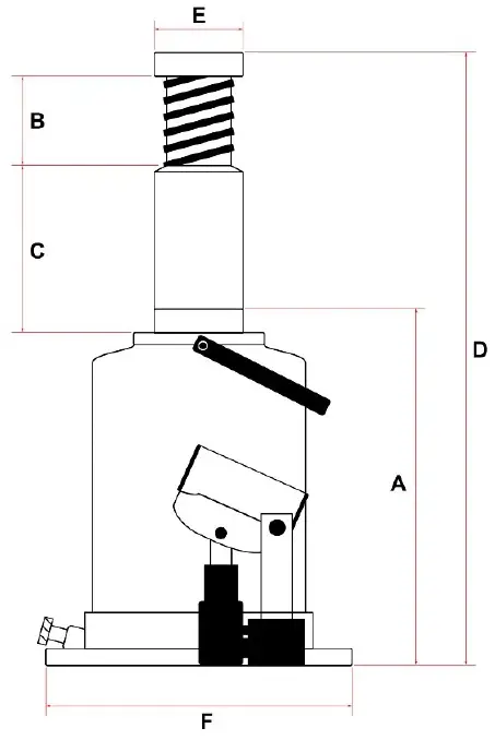 XPOtool 61329 Hydraulic Bottle Jack Car Van Vehicle Lift Garage 3