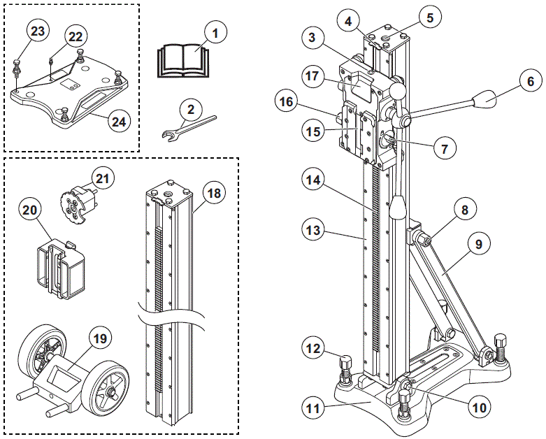 Husqvarna-DS-500-Drill-Stand-fig-1