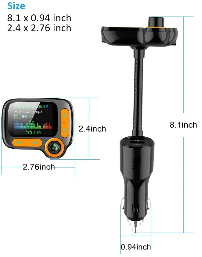 Tsnam-TSN-C86-Bluetooth-FM-Transmitter-Car-Adapter-FIG-1