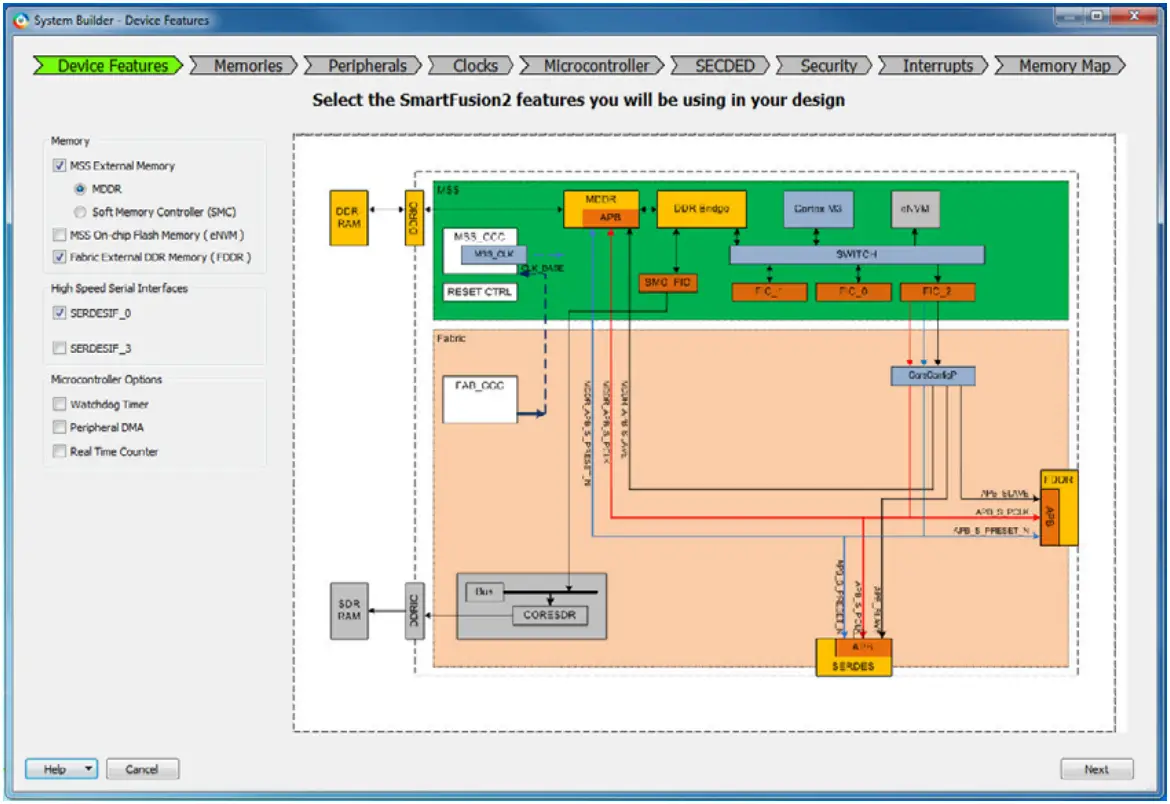 Microsemi SmartFusion2 DDR Controller and Serial High Speed Controller - Device Features Page