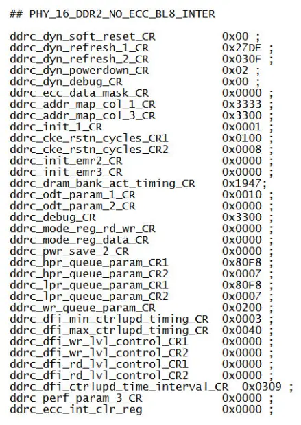Microsemi SmartFusion2 DDR Controller and Serial High Speed Controller - File Syntax Example