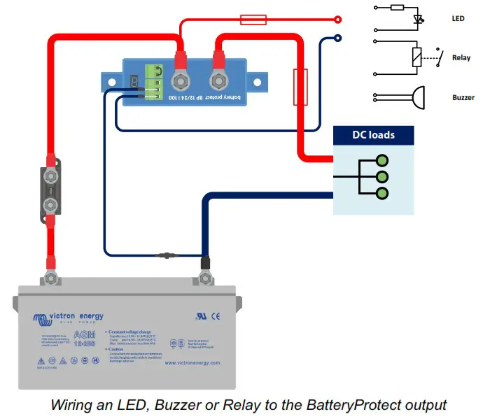 victron energy 65A BatteryProtect 12 24V - Installation and wiring examples 8