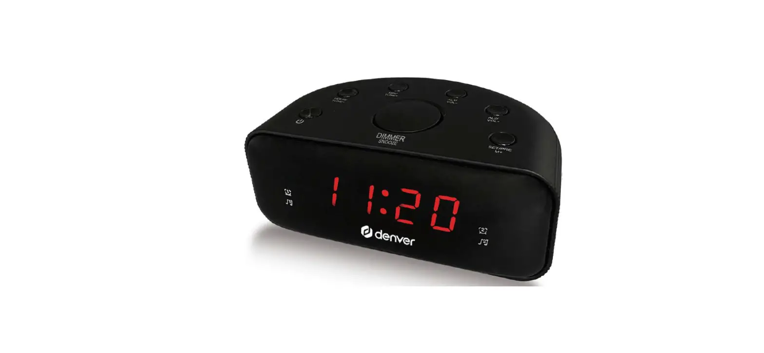 Denver Cr-430 Clock Analog And Digital Black User Manual