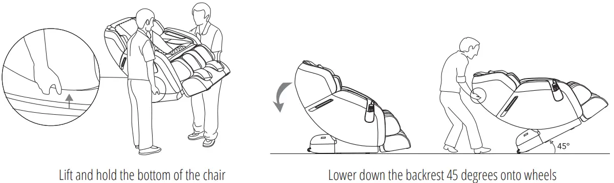 Cozzia CZ 330 Massage Chair - HOW TO MOVE