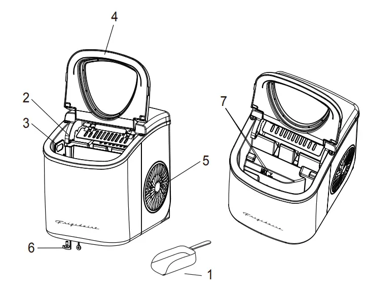 FRIGIDAIRE-EFIC128-BLACK-6COM-Ice-Maker-FIG-1