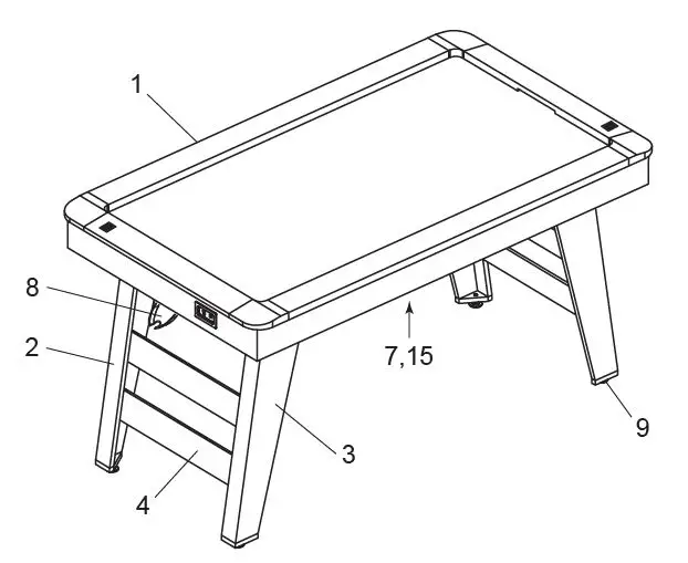 HATHAWAY-BG50387-Dorsett-5-Foot-Air-Hockey-Table-FIG-1