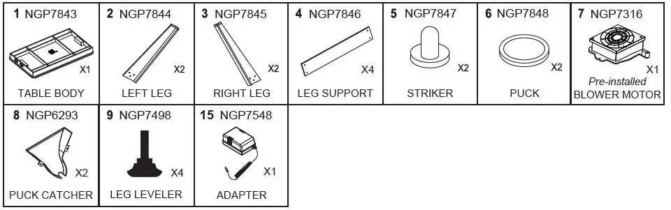 HATHAWAY-BG50387-Dorsett-5-Foot-Air-Hockey-Table-FIG-2