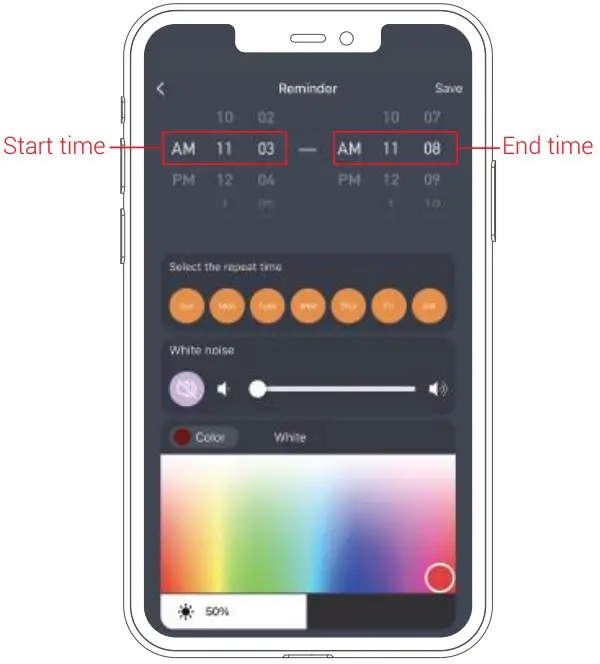 HONGKONG ZHINYU TECHNOLOGY CO LIMITED T129L Sleep Sound Machine - device 16