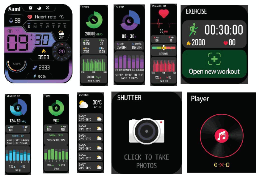 Sami WS-2373 Smartband Weareable Evolution 3 Beige - DISPLAY SCREEN