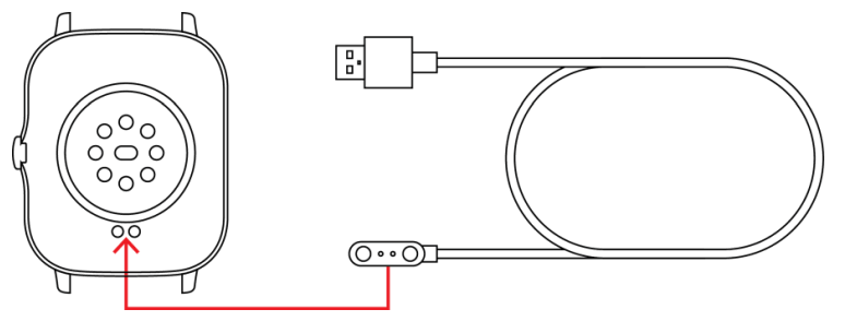 Sami WS-2373 Smartband Weareable Evolution 3 Beige - charging cable