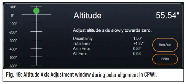 CELESTRON 94008 StarSense Autoguider - during polar alignment