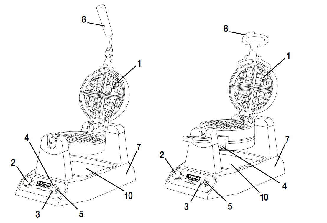 Waring Pro Waffle Maker Commercial WW180 Cone User Manual-fig-2