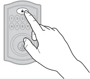 Kwikset SMARTCODE 914 Touchpad Electric Dead Bolt - button once