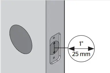 Kwikset SMARTCODE 914 Touchpad Electric Dead Bolt - door edge