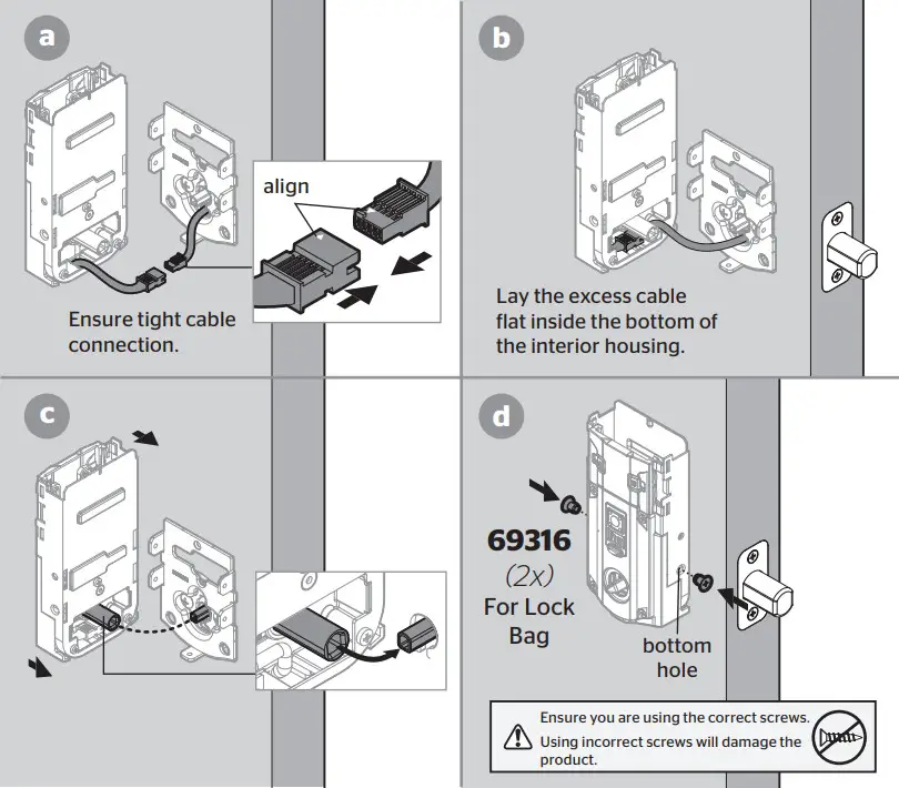 Kwikset SMARTCODE 914 Touchpad Electric Dead Bolt - mounting plate