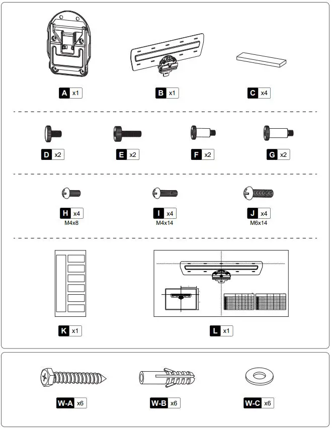 ricoo SQ4965 TV Wall Mount-FIG1