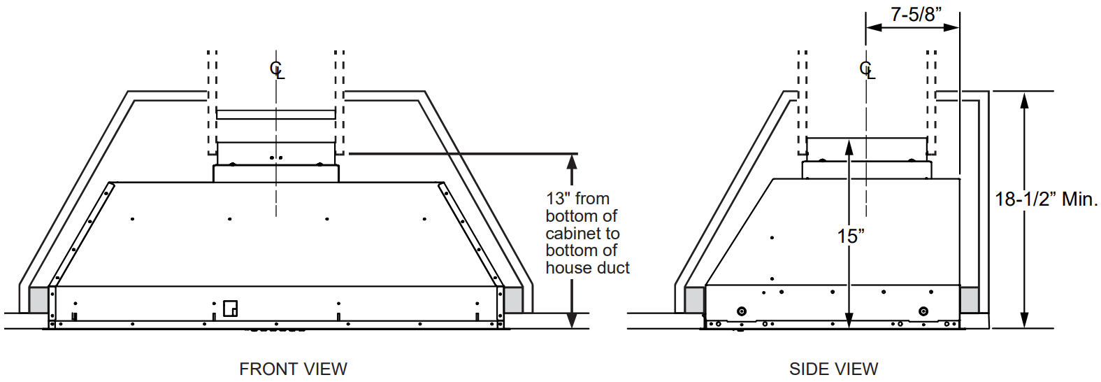 MONOGRAM UVC9480 Stainless Steel Convertible Under Cabinet Insert Hood - fig 6