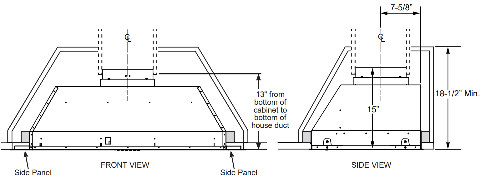 MONOGRAM UVC9480 Stainless Steel Convertible Under Cabinet Insert Hood - fig 9