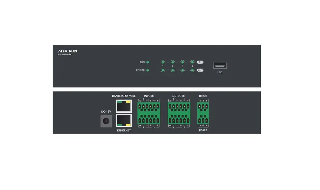 Alfatron Alf-dsp44-u 4x4 Digital Sound Processor User Manual