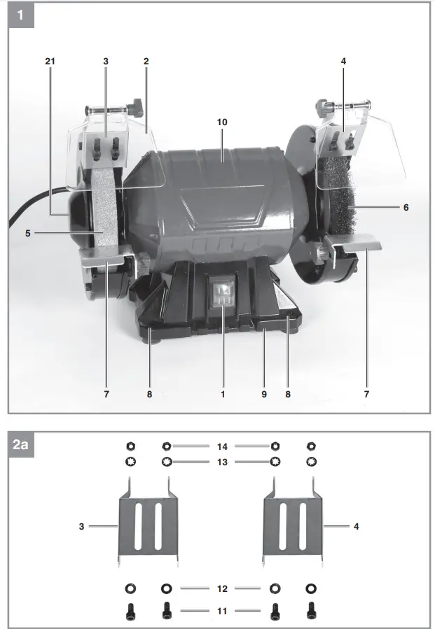 Einhell TC-BG 150 B Bench Grinder - fig 1