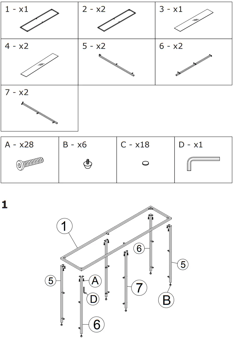 COSTWAY JV10451GD 3-Layer Glass Console Table - Fig