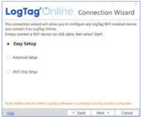 Running the Connection Wizard