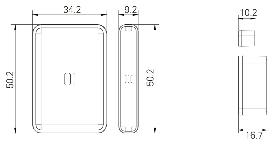 namron Zigbee Door and Window Sensor - MEASURES