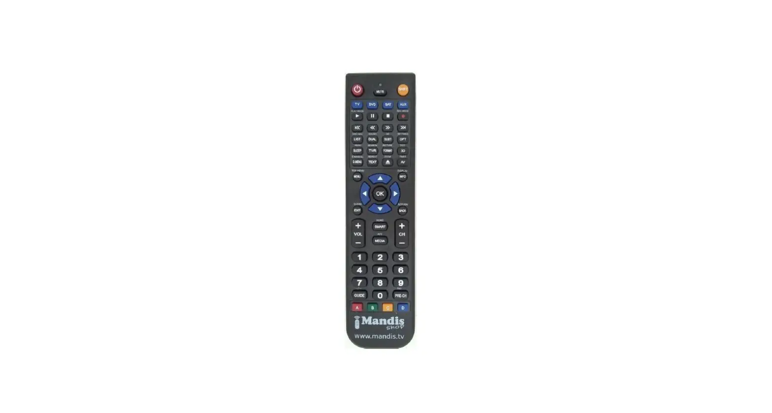 Mandis Funai Na204-dvd Replacement Remote Control Datasheet