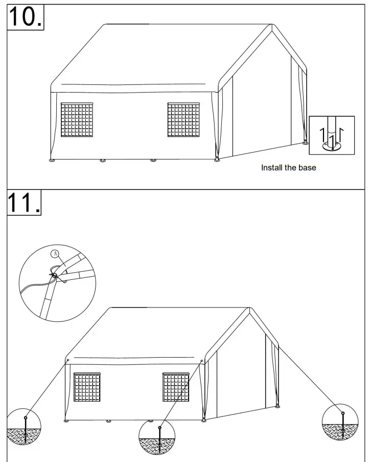 VEVOR HCP1220-S Instant Garage - ASSEMBLY 3