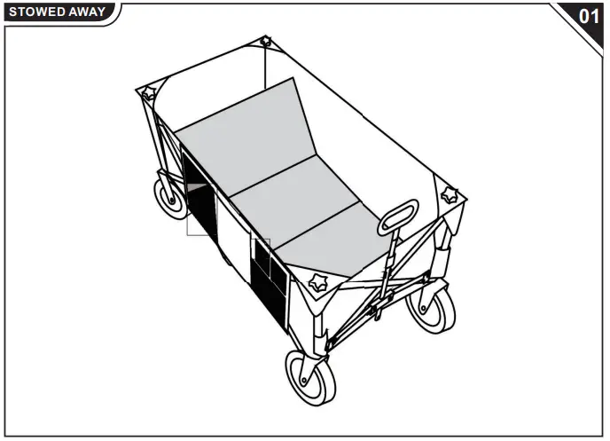 Outsunny-845-848V00DG-Folding-Garden-Trolley-fig-3