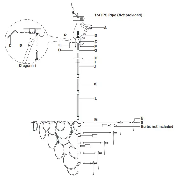 VISUAL COMFORT ARN 5454 Loire Extra Large Chandelier