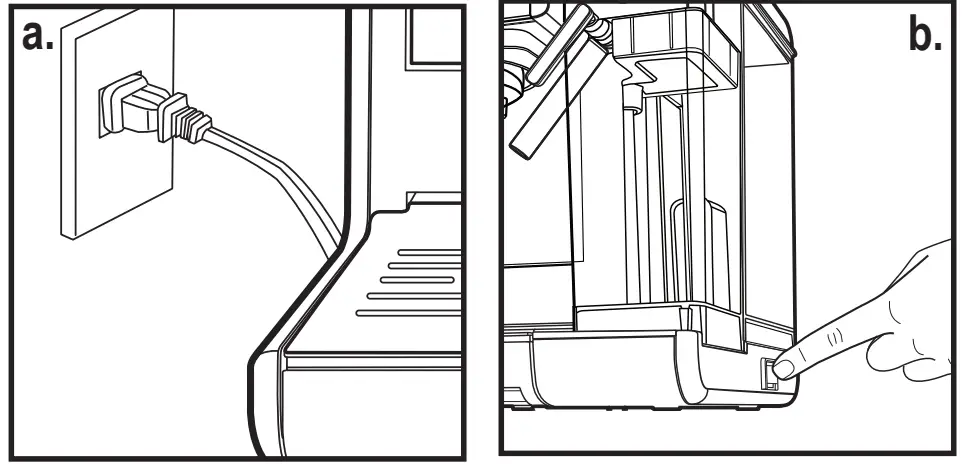 Mr Coffee BVMC ECM PMPAT Series One Touch Coffeehouse  - switch located