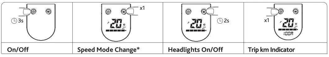 ttec Boost Pro Foldable Electric Scooter with Shock Absorbers - control buttons