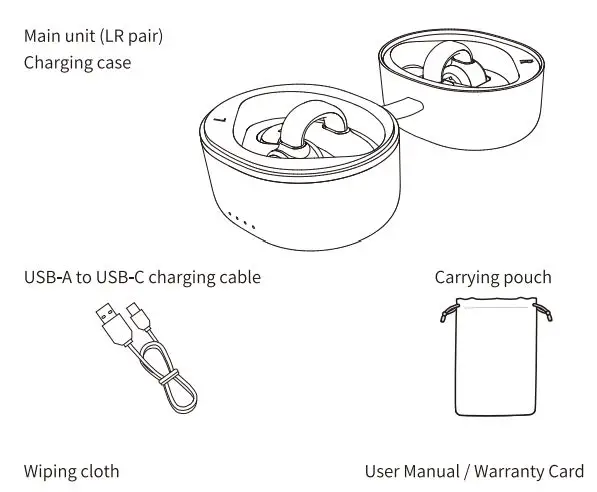 cheero B100 Bone Conduction Wireless Earphones User Manual - Accessories