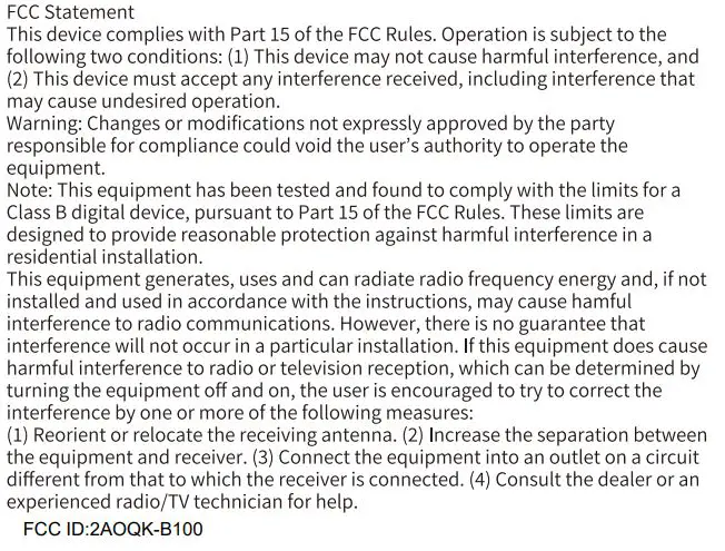 cheero B100 Bone Conduction Wireless Earphones User Manual - FCC