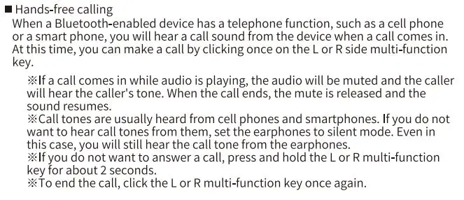 cheero B100 Bone Conduction Wireless Earphones User Manual - Other functions