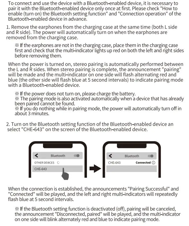cheero B100 Bone Conduction Wireless Earphones User Manual - Pairing
