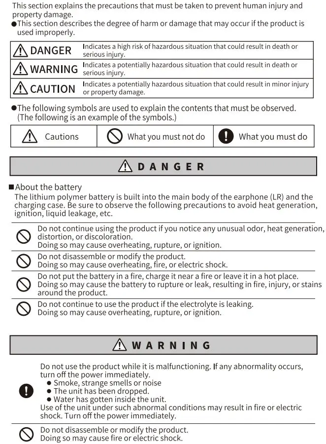 cheero B100 Bone Conduction Wireless Earphones User Manual - Safety Precautions
