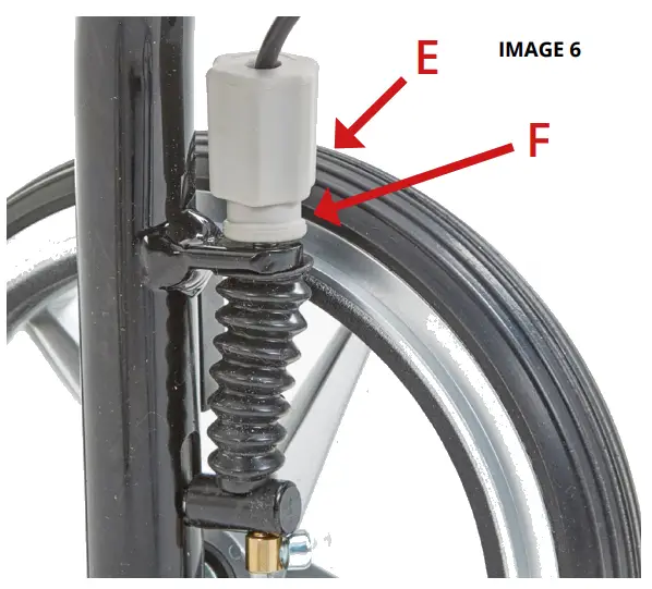 CareCo proLite WA01010005.TFD NERO Sport Tri Walker - ADJUSTMENT OF BRAKES