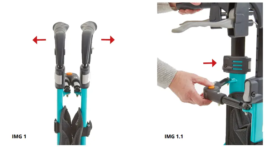 CareCo proLite WA01010005.TFD NERO Sport Tri Walker - UNFOLDING