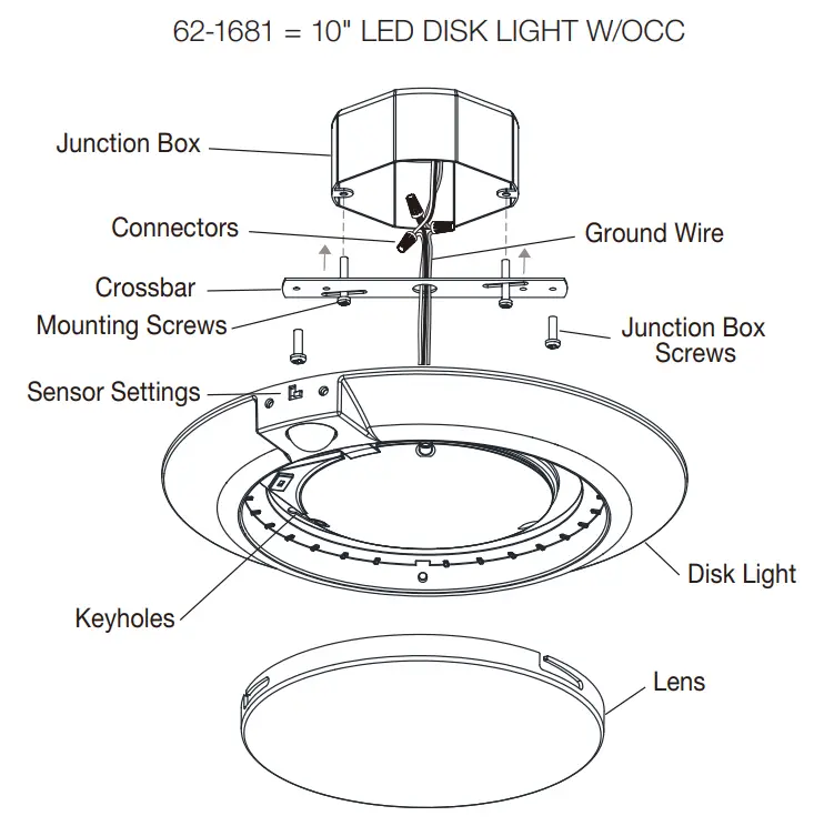 SATCO 62-1680 LED Disk Light with Occupancy Sensor - Fig 6