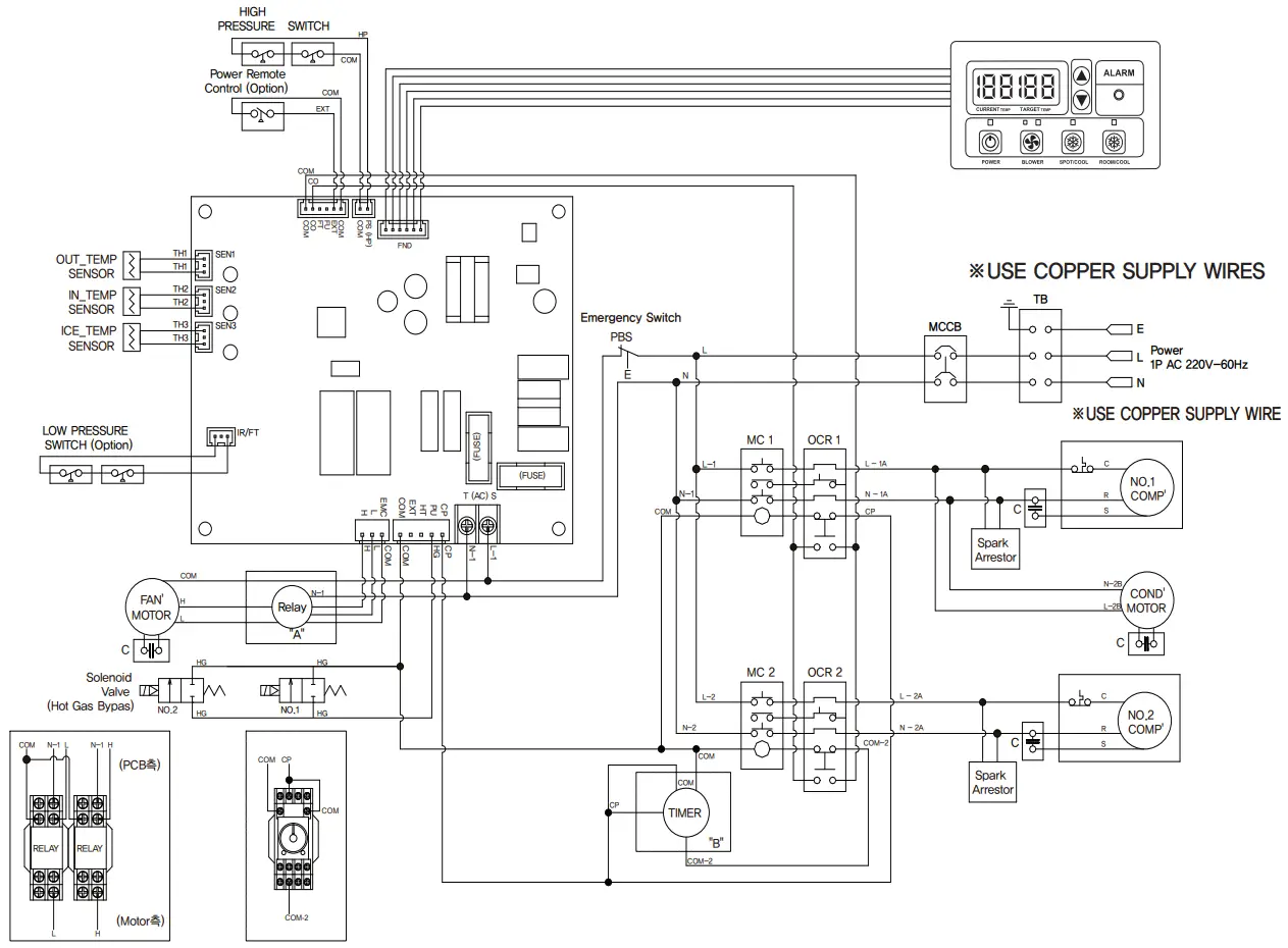 KOLDWAVE 6HK60 High Capacity Air Conditioner - Wiring Diagram