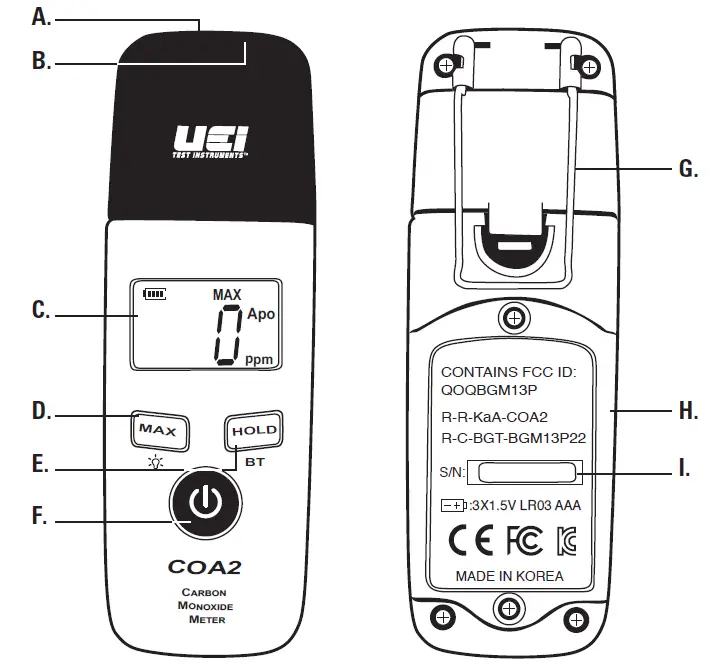 UEi-COA2-Wireless-Carbon-Monoxide-Detector-with-CO-Sensor-Self-Test-fig-2