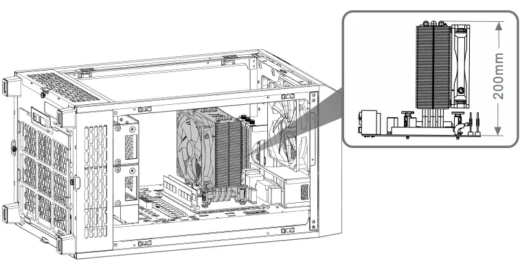 thermaltake CA-1X9-00S1WN-00 Tower 200 Computer - CPU