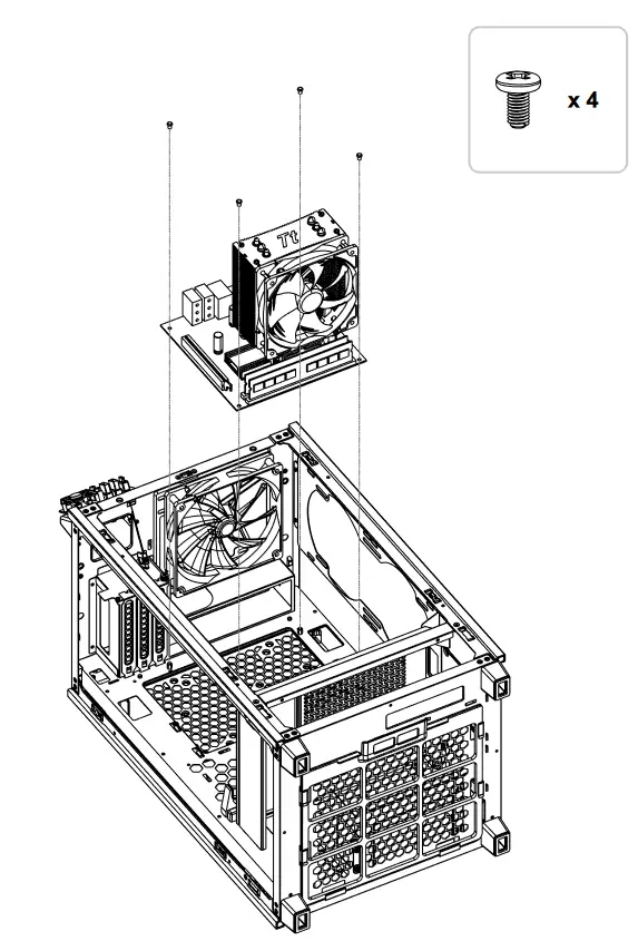 thermaltake CA-1X9-00S1WN-00 Tower 200 Computer - Motherboard 1